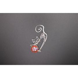 Брошь Кот с клубком